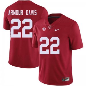 NCAA Men's Alabama Crimson Tide #22 Jalyn Armour-Davis Stitched College 2018 Nike Authentic Red Football Jersey BS17H17CE